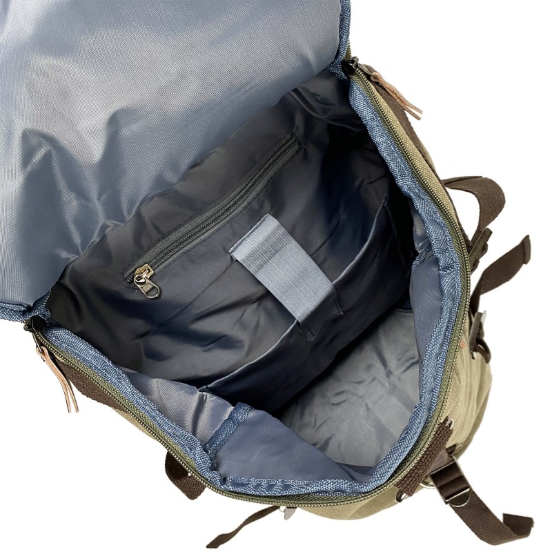 Чоловічий міський рюкзак-сумка Hunter хакі - 7 фото