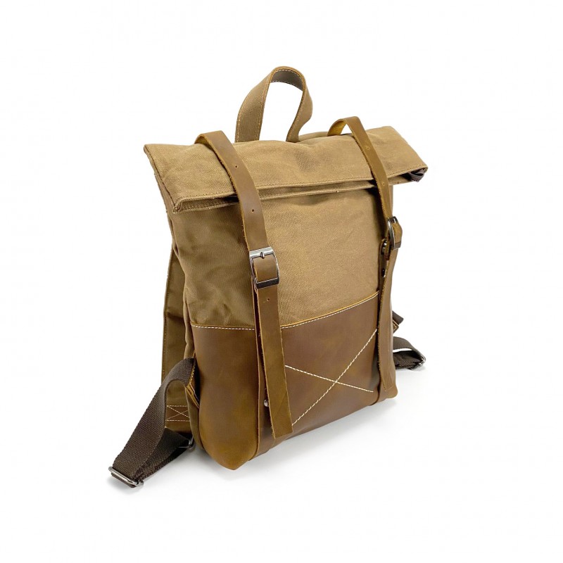 Мужской городской рюкзак Safari коричневый - 7 фото
