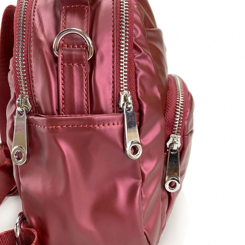 Жіночий рюкзак Betty бордовий - 6 фото