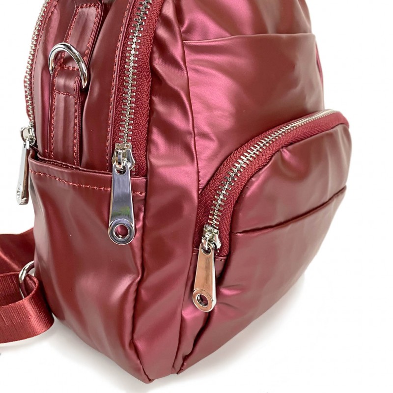 Жіночий рюкзак Betty бордовий - 7 фото
