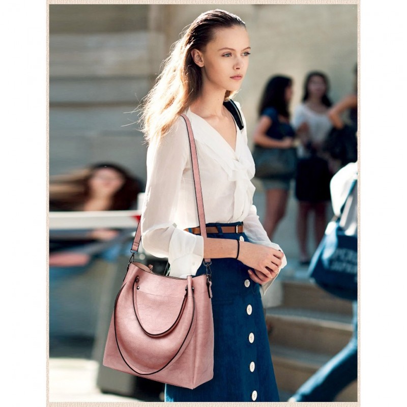 Женская сумка Adagio светло-розовая - 2 фото
