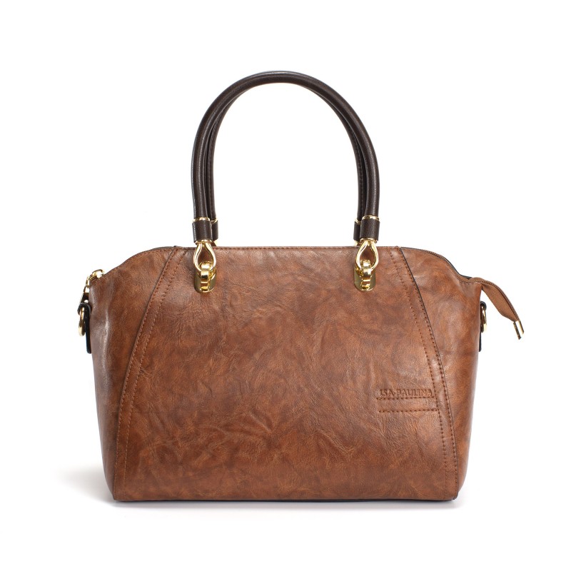 Женская классическая сумка Isa Paulina DS коричневая фото