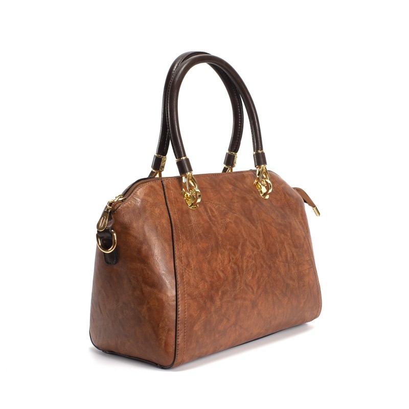 Жіноча класична сумка Isa Paulina DS коричнева - 1 фото