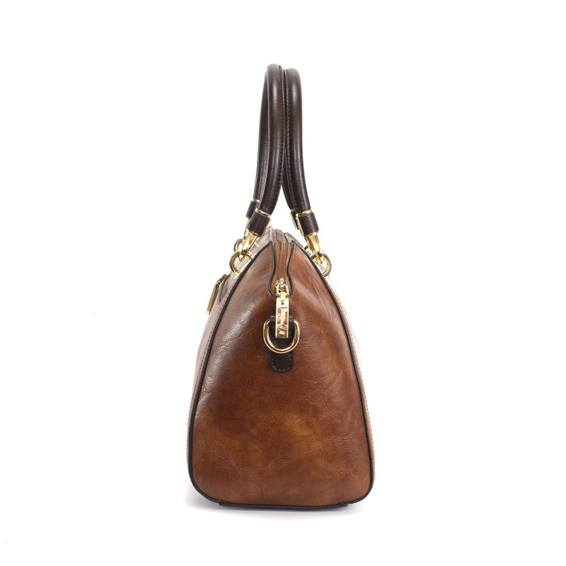 Женская классическая сумка Isa Paulina DS коричневая - 3 фото