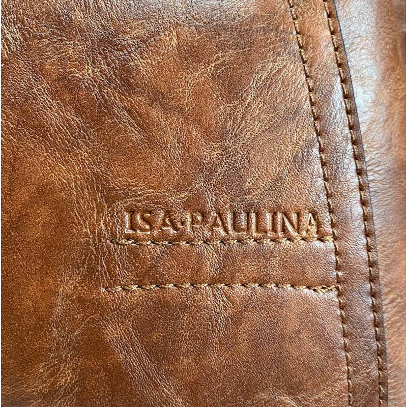 Женская классическая сумка Isa Paulina DS коричневая - 10 фото
