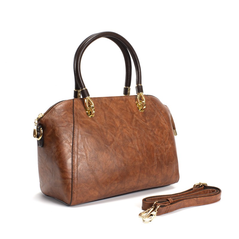Женская классическая сумка Isa Paulina DS коричневая - 11 фото