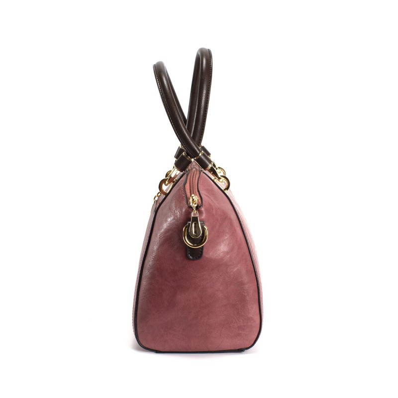 Женская классическая сумка Isa Paulina DS розовая - 7 фото