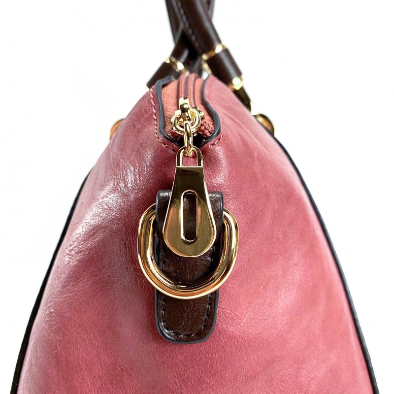 Жіноча класична сумка Isa Paulina DS рожева - 8 фото