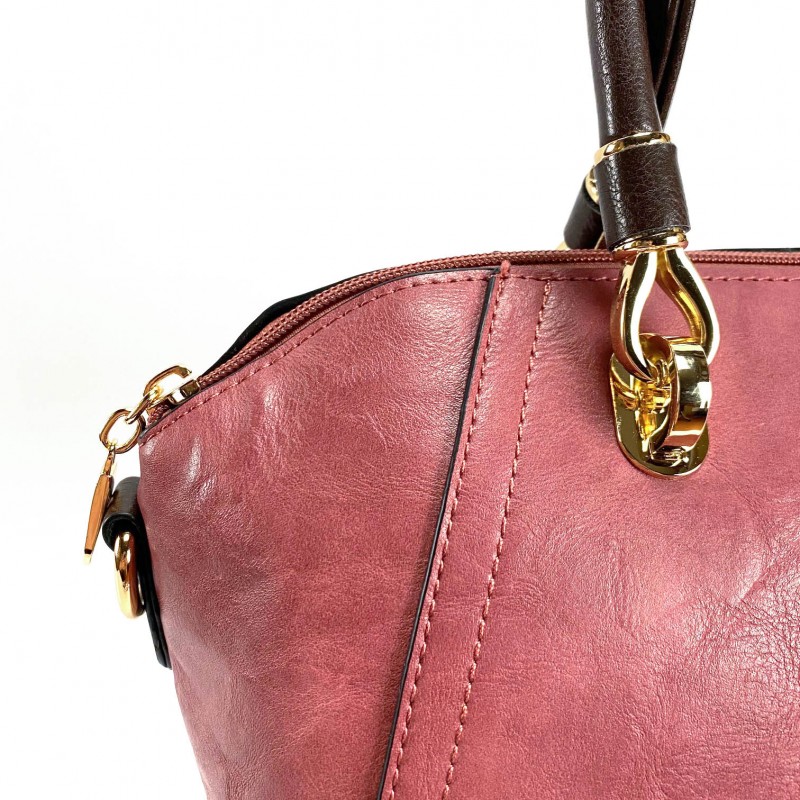 Жіноча класична сумка Isa Paulina DS рожева - 9 фото