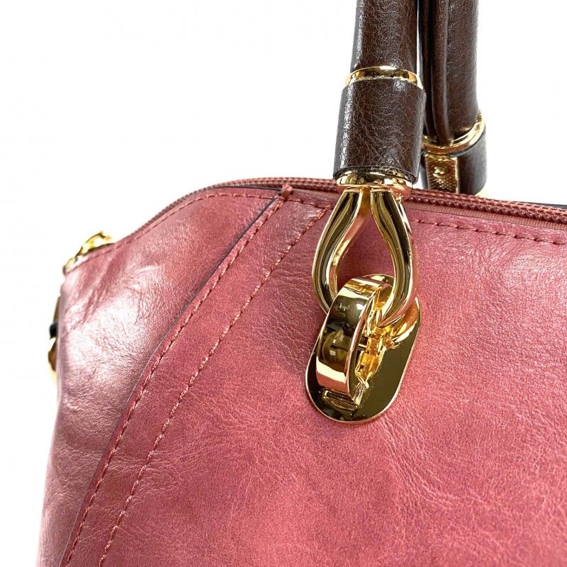 Жіноча класична сумка Isa Paulina DS рожева - 10 фото