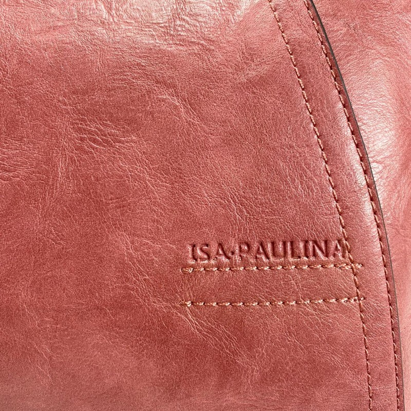 Женская классическая сумка Isa Paulina DS розовая - 11 фото