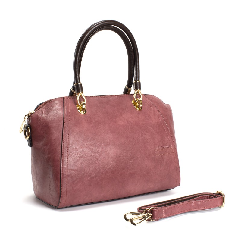 Жіноча класична сумка Isa Paulina DS рожева - 14 фото