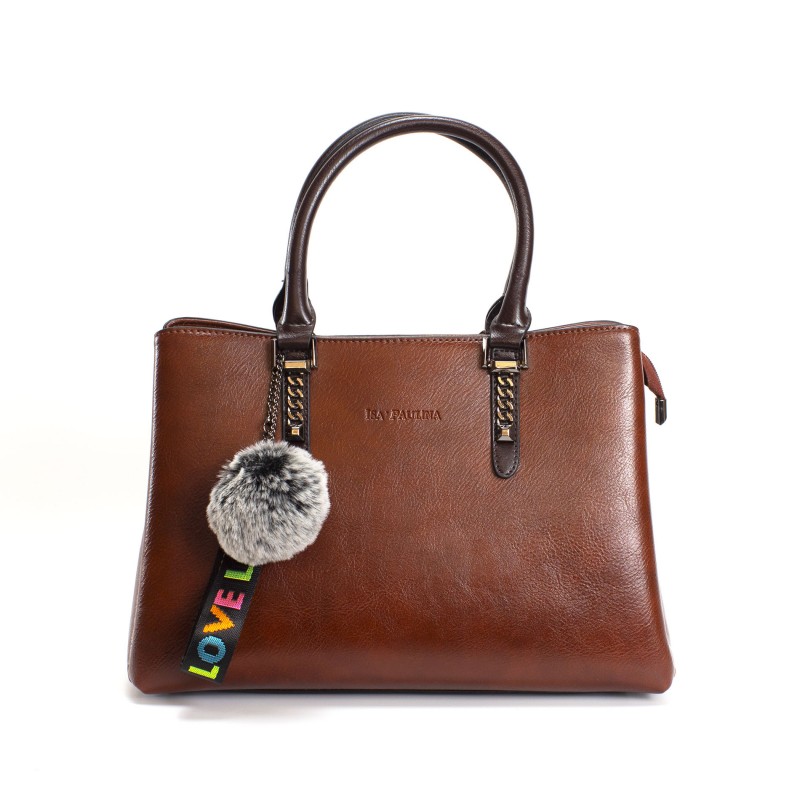 Женская классическая сумка Isa Paulina SE коричневая фото