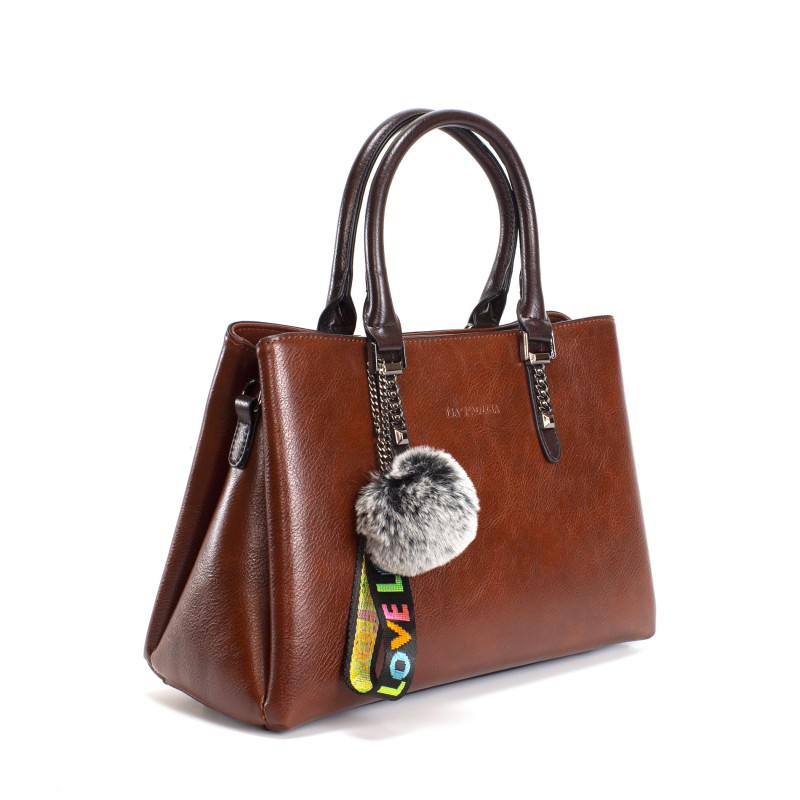 Жіноча класична сумка Isa Paulina SE коричнева - 2 фото