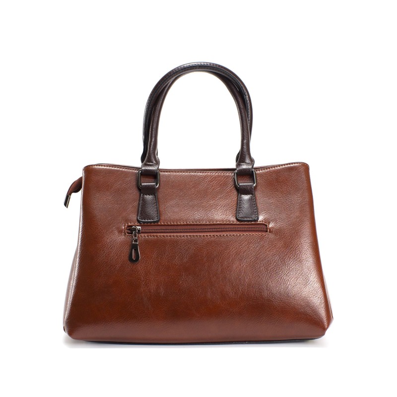 Жіноча класична сумка Isa Paulina SE коричнева - 3 фото