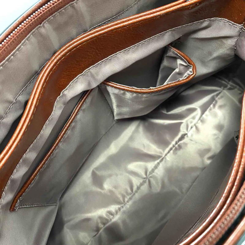 Женская классическая сумка Isa Paulina SE коричневая - 11 фото