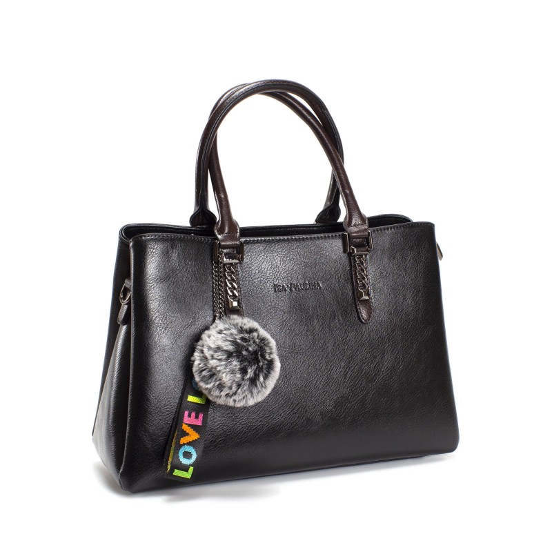 Женская классическая сумка Isa Paulina SE черная - 1 фото