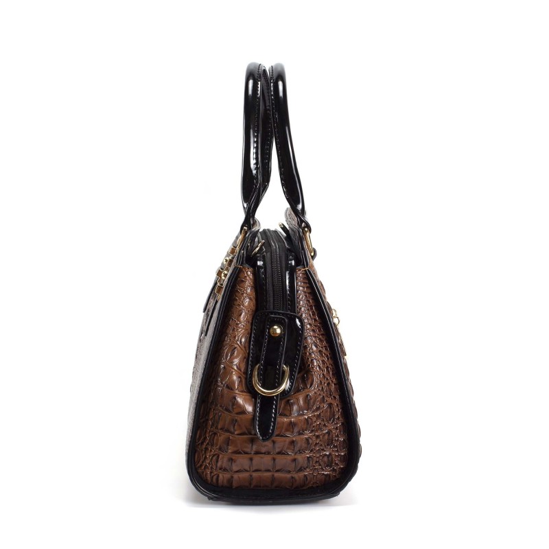Женская классическая сумка Margo коричневая - 3 фото