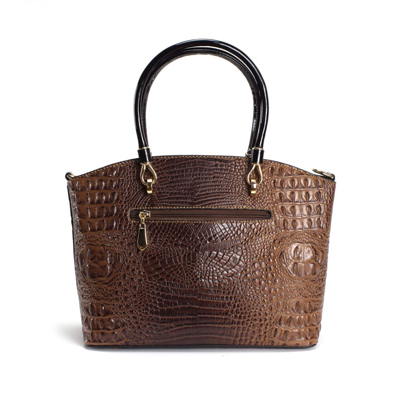 Женская классическая сумка Inessa коричневая - 2 фото