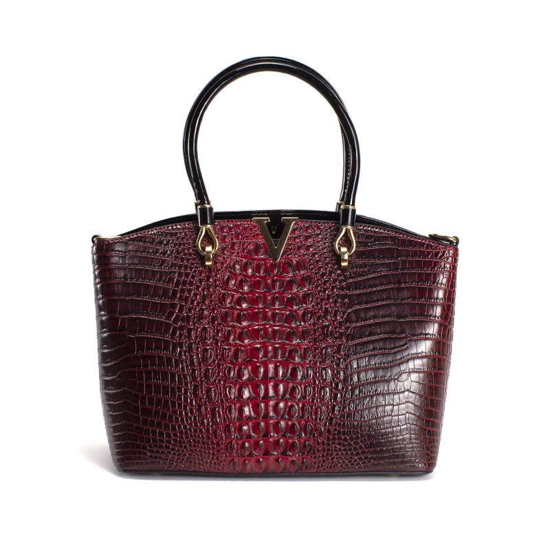Женская классическая сумка Inessa бордовая фото