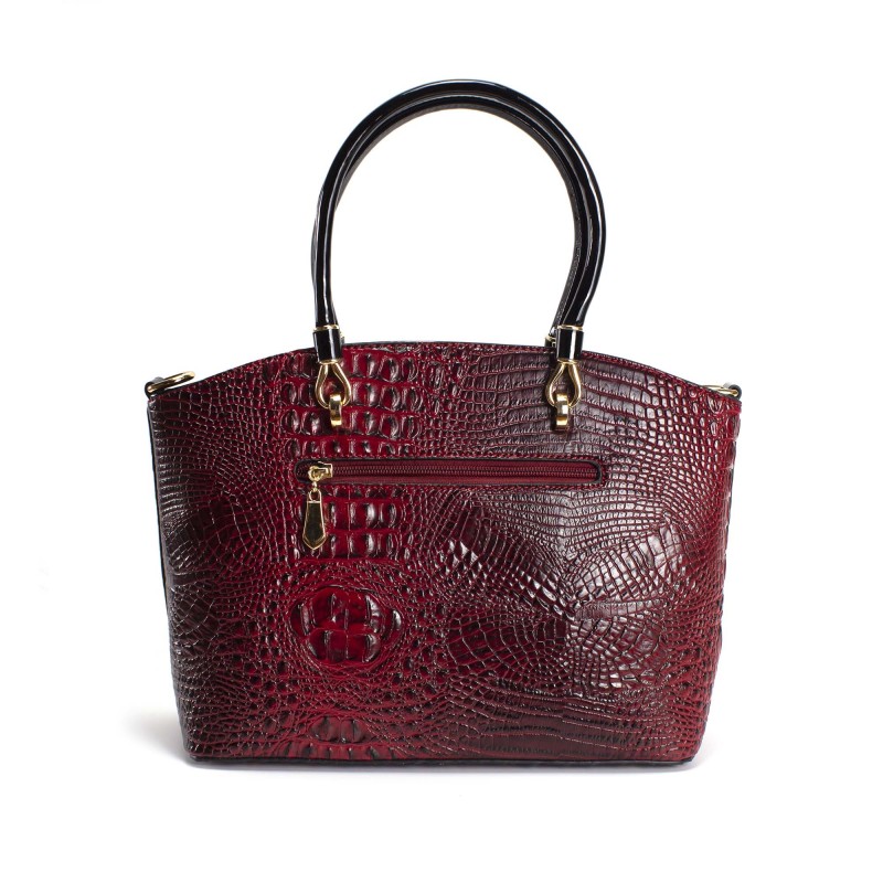 Женская классическая сумка Inessa бордовая - 1 фото