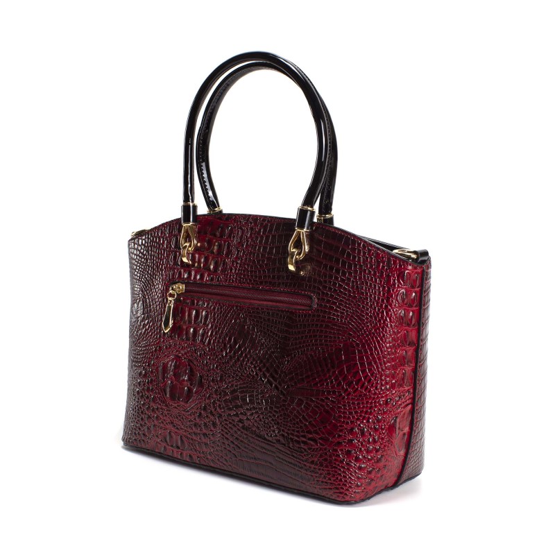 Женская классическая сумка Inessa бордовая - 4 фото