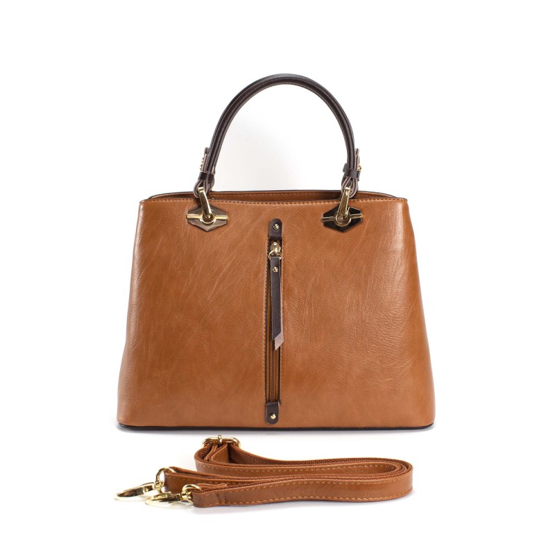 Женская классическая сумка Miranda светло-коричневая - 4 фото