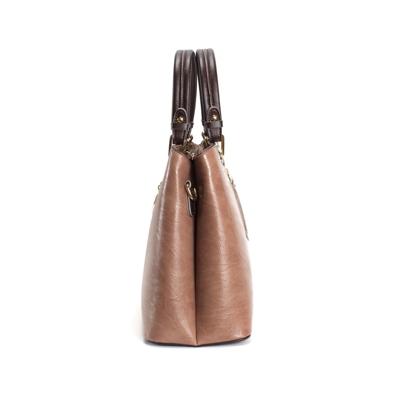 Жіноча класична сумка Miranda персикова - 3 фото