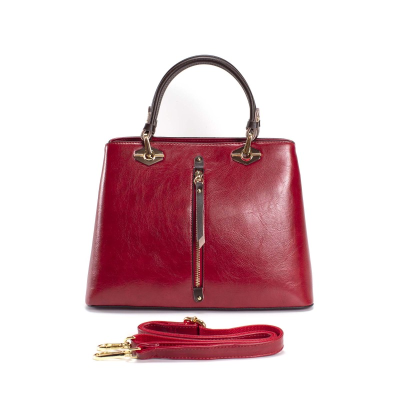 Женская классическая сумка Miranda красная - 5 фото