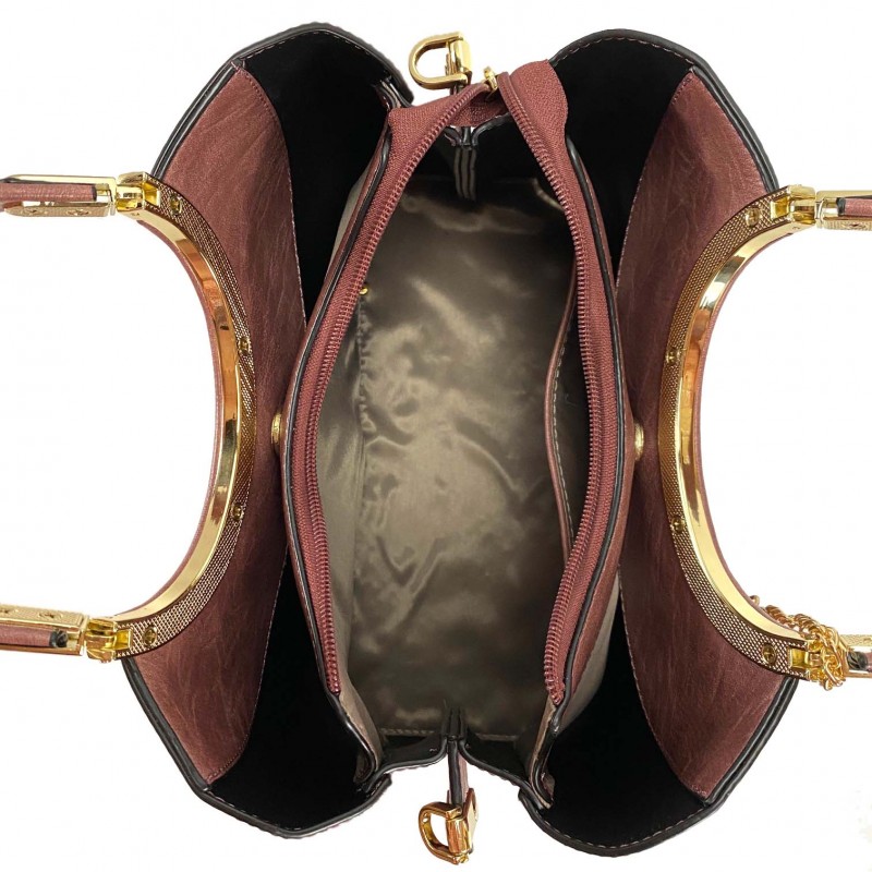 Женская классическая сумка Mary сиреневая - 5 фото