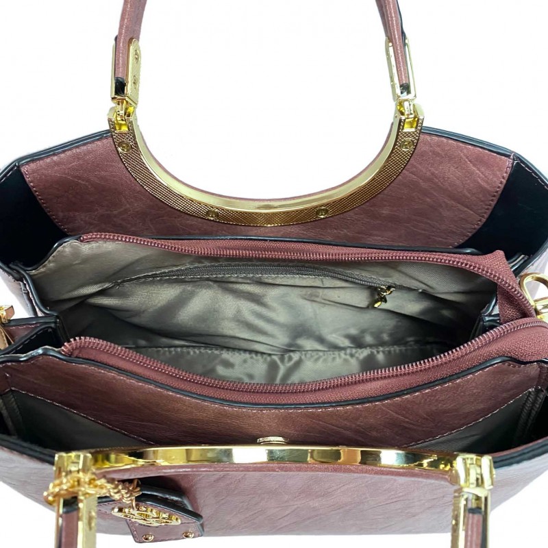 Женская классическая сумка Mary сиреневая - 6 фото