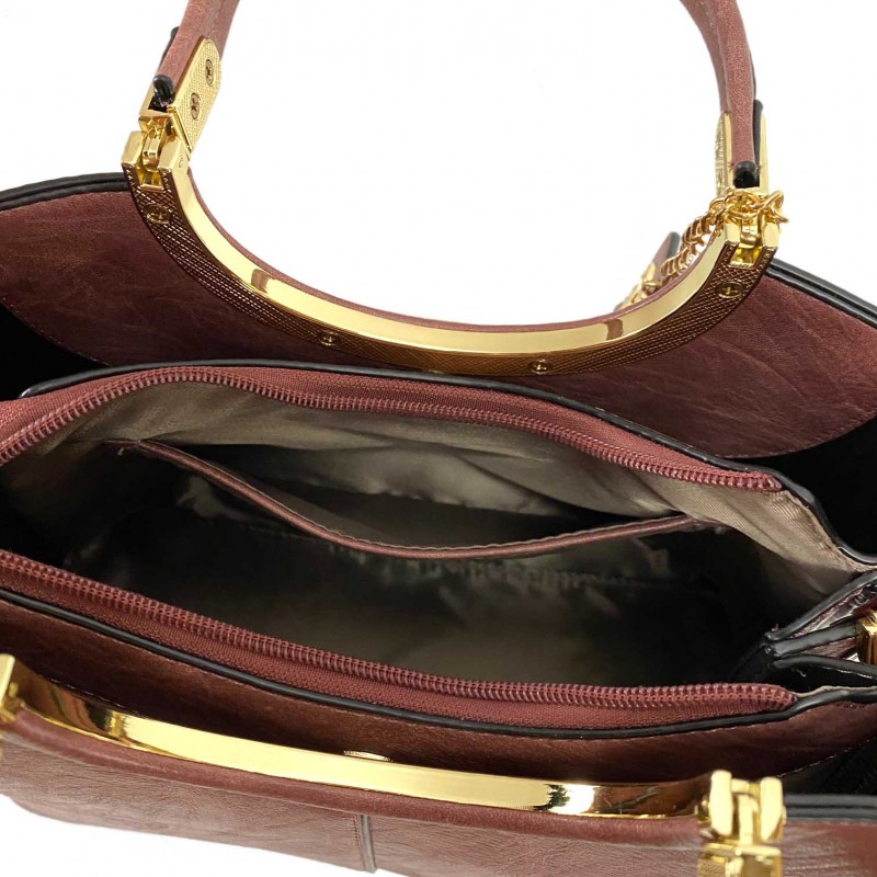 Женская классическая сумка Mary сиреневая - 7 фото
