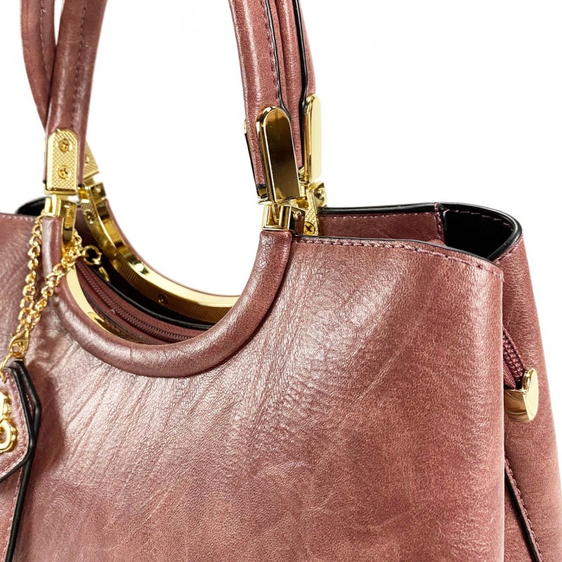 Жіноча класична сумка Mary бузкова - 9 фото