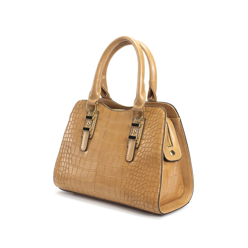 Женская классическая сумка Elly светло-коричневая - 1 фото