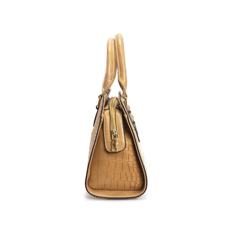 Женская классическая сумка Elly светло-коричневая - 3 фото