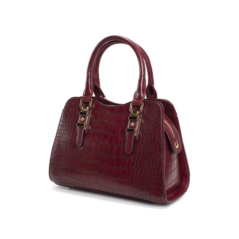 Женская классическая сумка Elly бордовая - 1 фото