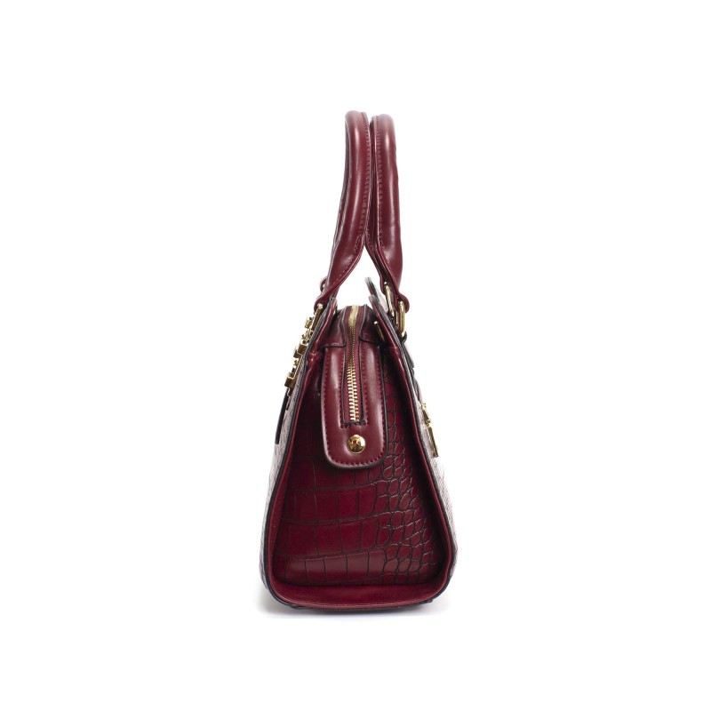 Женская классическая сумка Elly бордовая - 2 фото