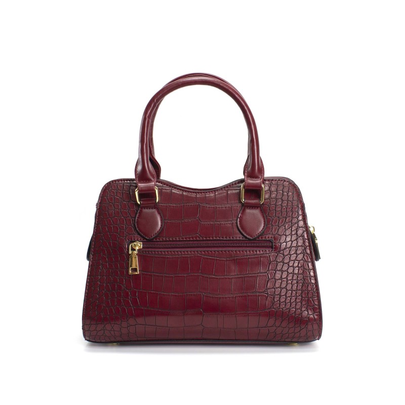 Женская классическая сумка Elly бордовая - 3 фото