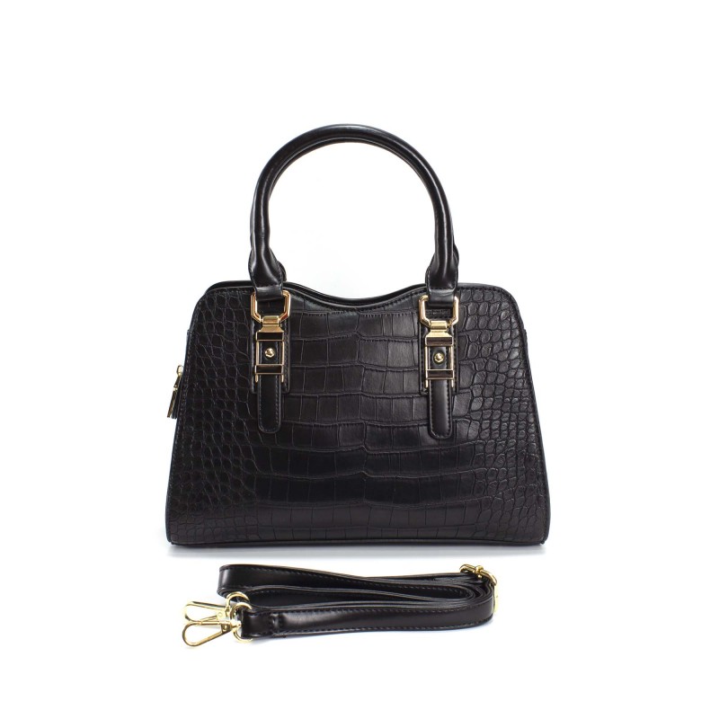 Женская классическая сумка Elly черная - 8 фото