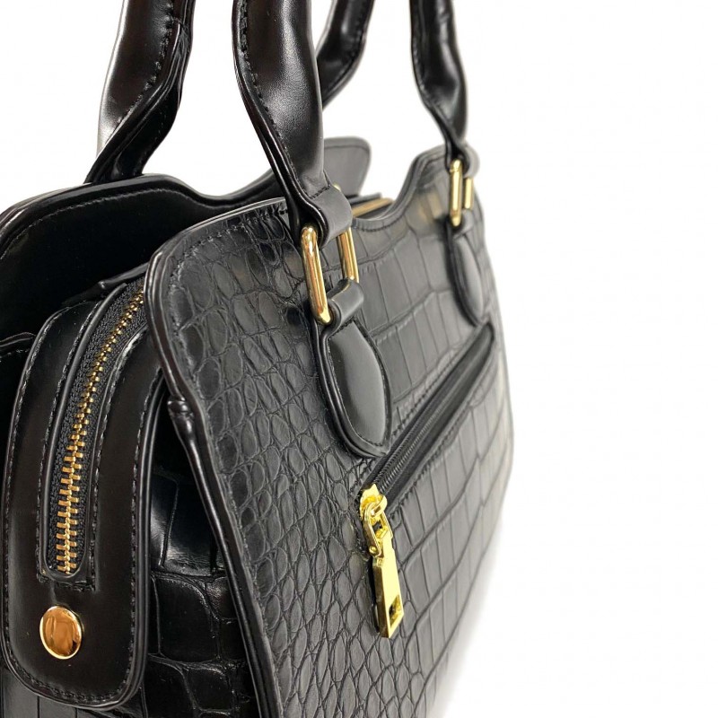Женская классическая сумка Elly черная - 13 фото