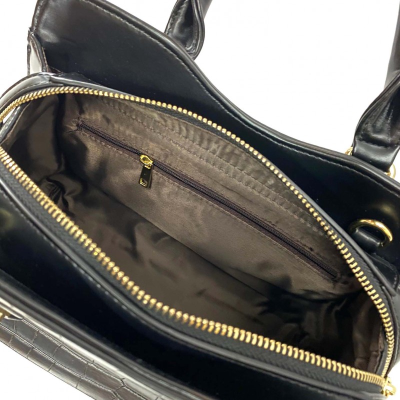 Женская классическая сумка Elly черная - 15 фото