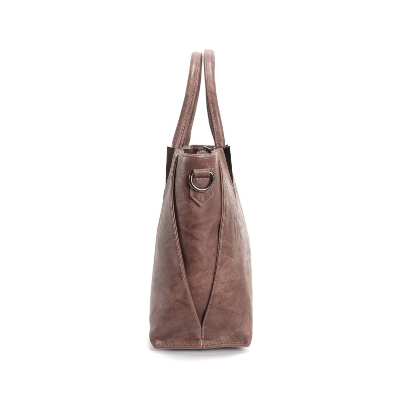 Жіноча класична сумка Wendy персикова - 3 фото