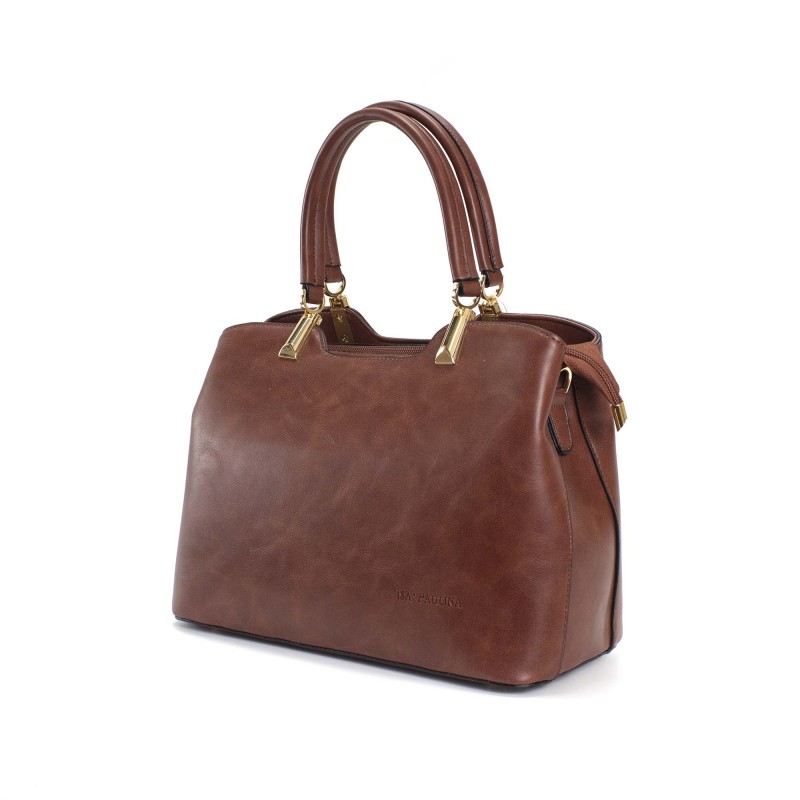 Жіноча класична сумка Isa Paulina Fly коричнева - 1 фото