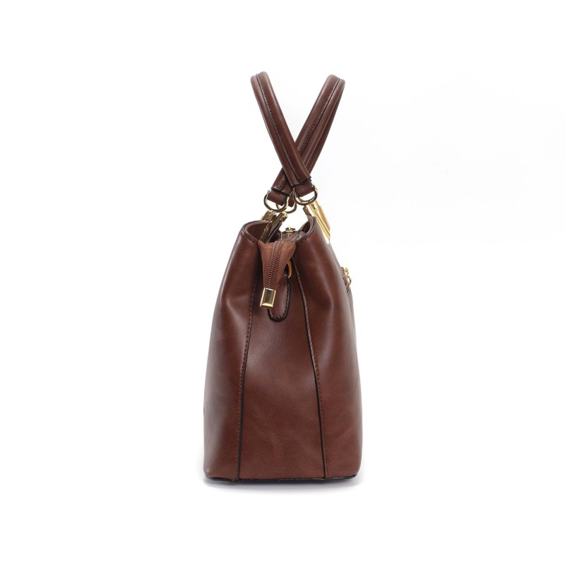 Жіноча класична сумка Isa Paulina Fly коричнева - 2 фото