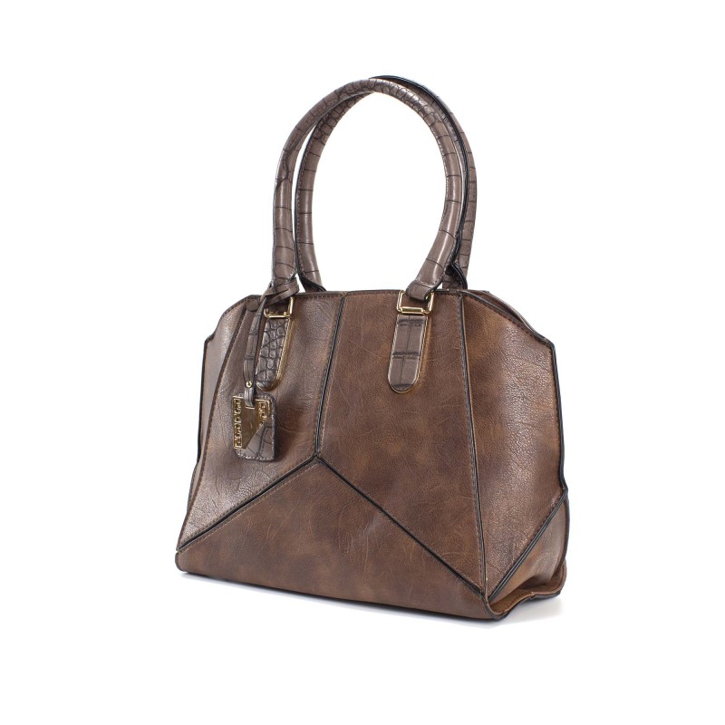 Женская классическая сумка Alexa коричневая - 1 фото