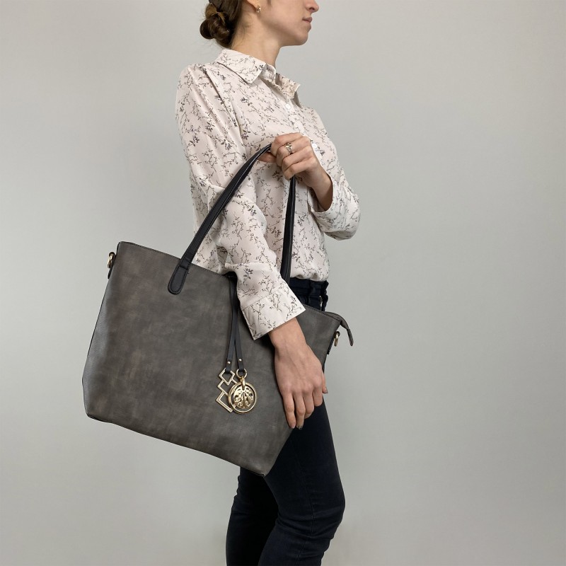 Женская сумка Joanna серая - 3 фото