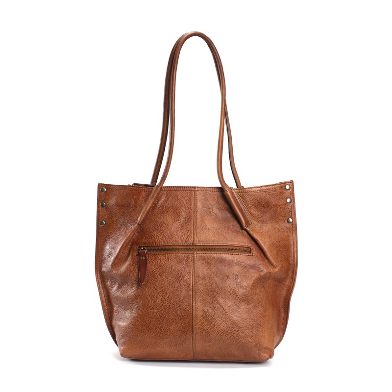 Женская кожаная сумка Biu Adler светло-коричневая - 2 фото