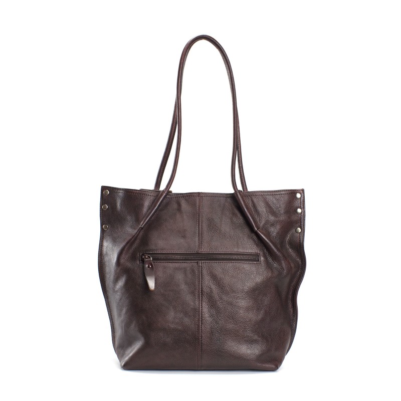 Женская кожаная сумка Biu Adler темно-коричневая - 1 фото