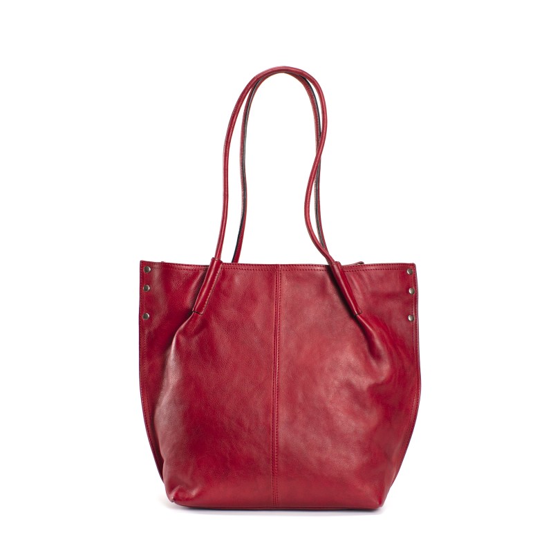 Женская кожаная сумка Biu Adler красная фото