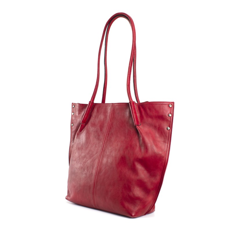 Женская кожаная сумка Biu Adler красная - 1 фото